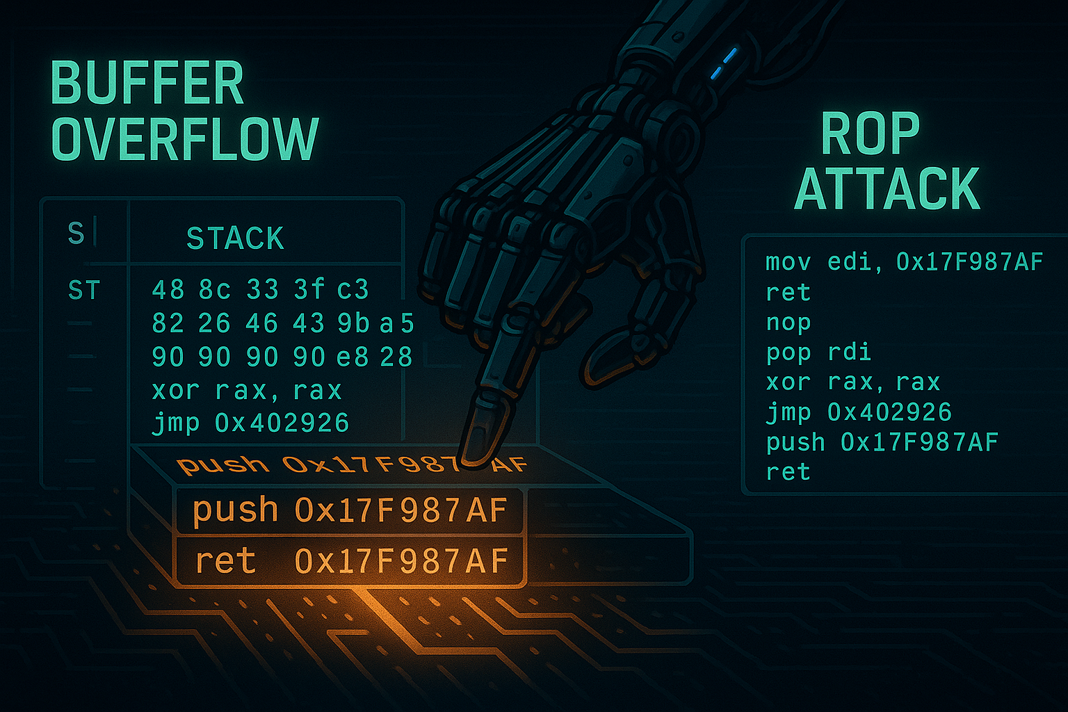 ROP Attack Buffer Overflow Screenshot